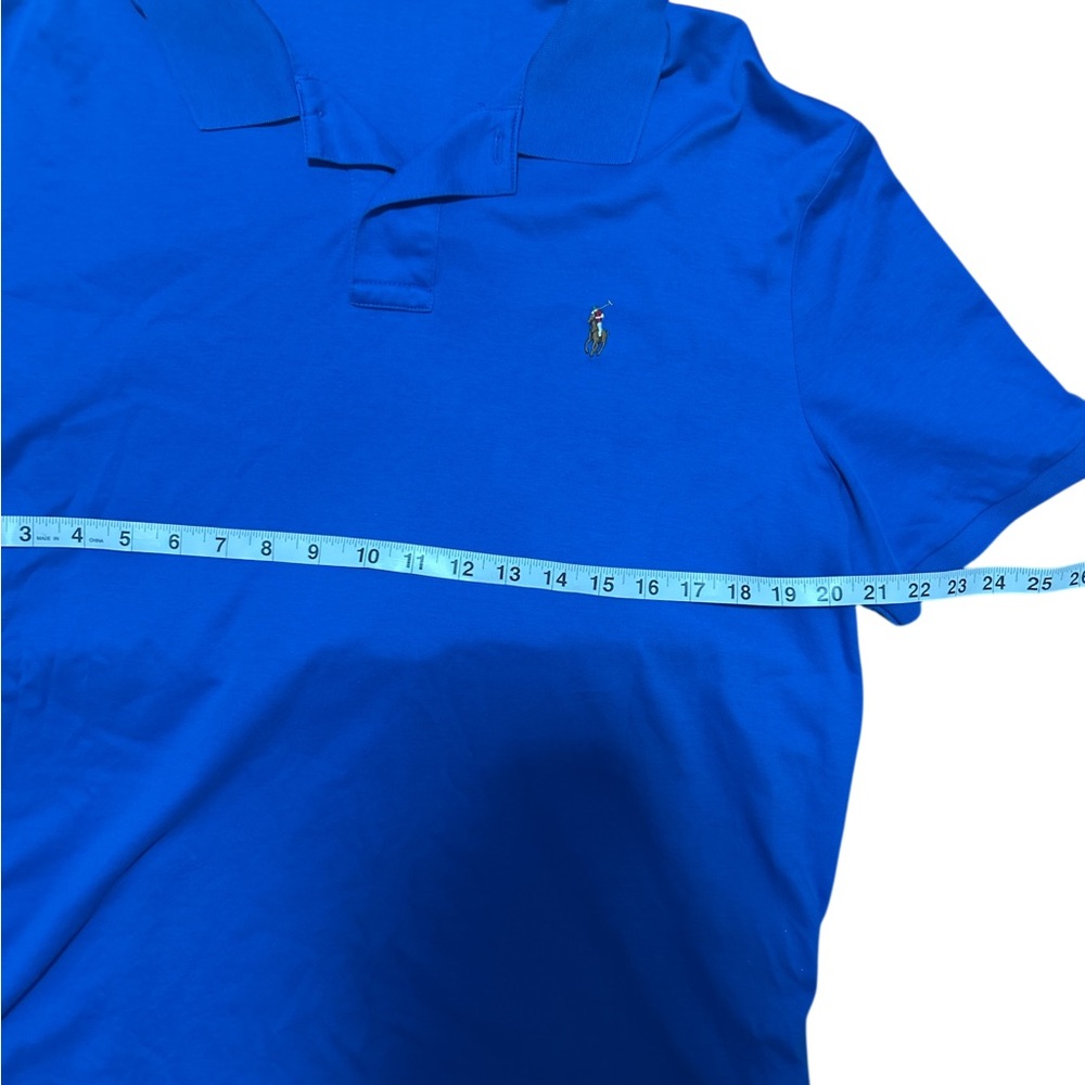 Lot of 2 Polo Ralph Lauren XL White Big Pony Tee Blue Pima Soft Touch Polo - Picture 10 of 12